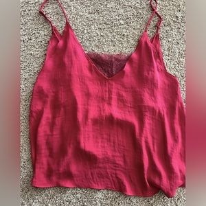 Free People camisole tank with lace bandeau